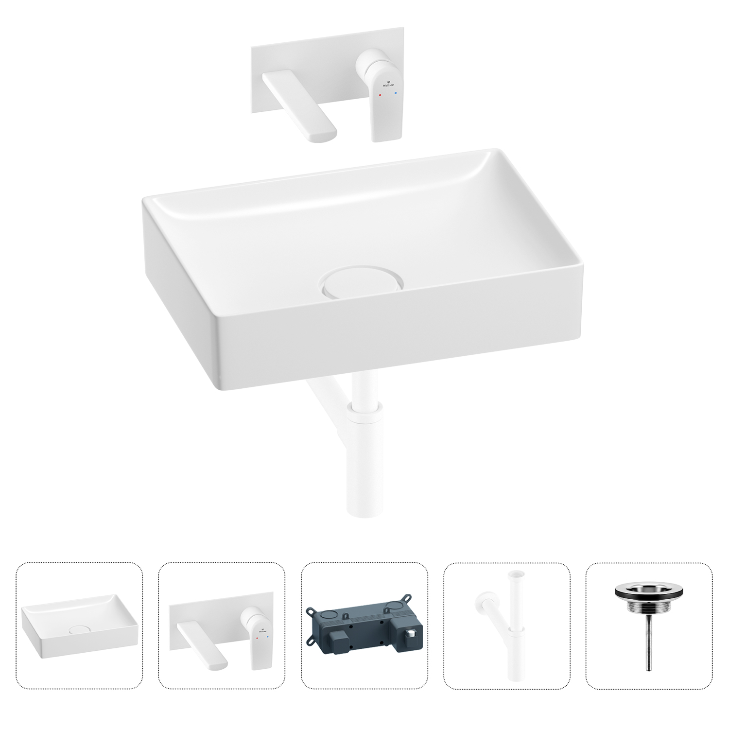 Раковина для ванной Wellsee Pure BY Wellsee 201002675 в наборе 4 в 1, Белый, 201002675
Раковина для ванной Wellsee Pure BY Wellsee 201002675 в наборе 4 в 1, Белый, 201002675
