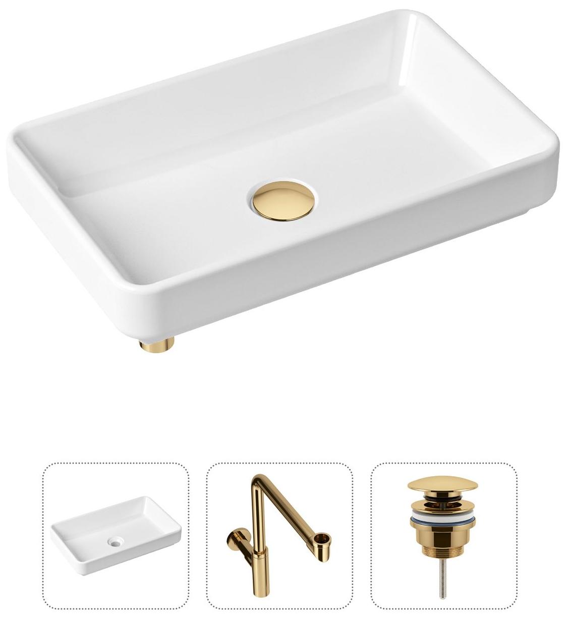 Комплект 3 в 1 Lavinia Boho Bathroom Sink 21520158: накладная фарфоровая раковина 55 см, металлический сифон, донный клапан, Белый, 21520158
Комплект 3 в 1 Lavinia Boho Bathroom Sink 21520158: накладная фарфоровая раковина 55 см, металлический сифон, донный клапан, Белый, 21520158