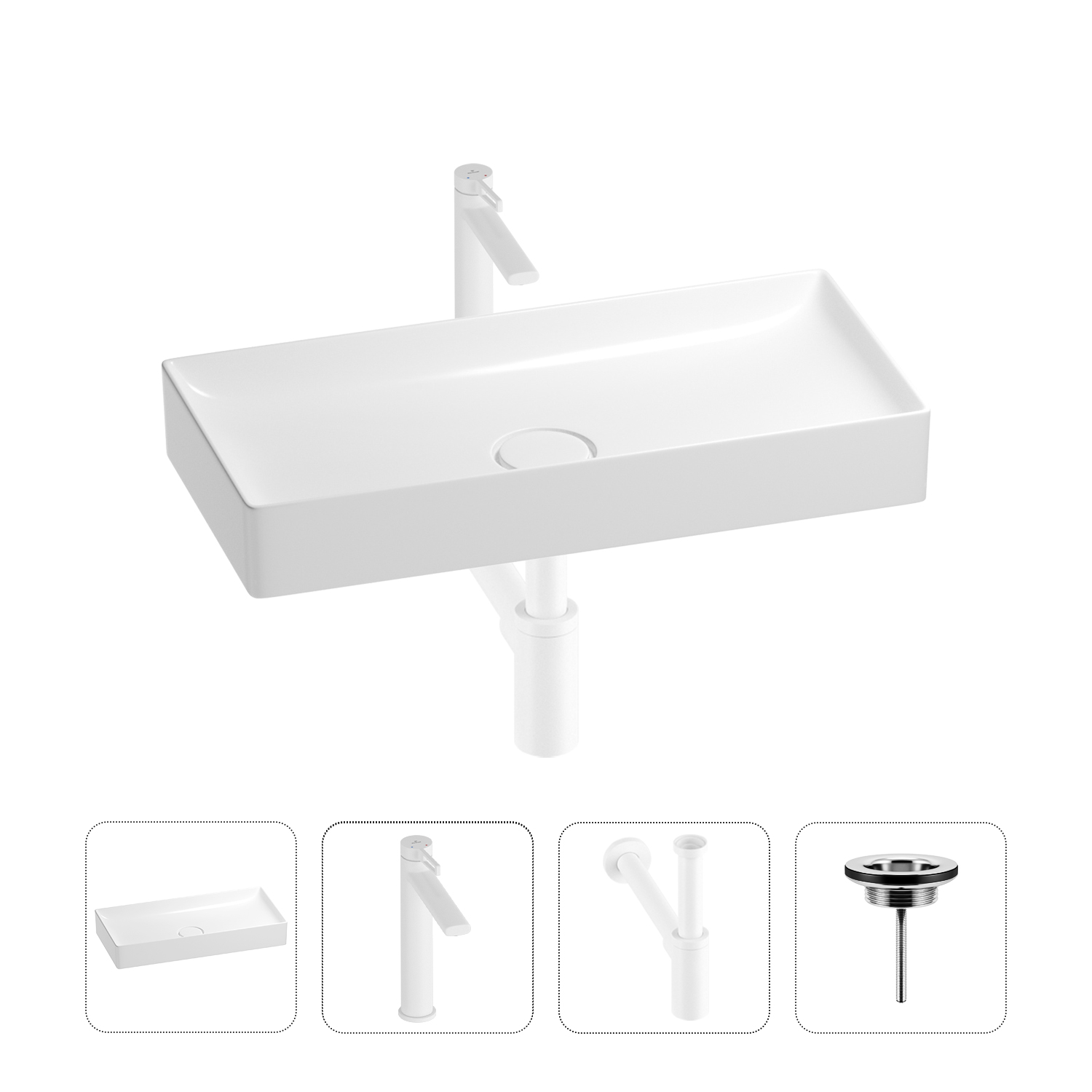 Раковина для ванной Wellsee Pure BY Wellsee 201002710 в наборе 4 в 1, Белый, 201002710
Раковина для ванной Wellsee Pure BY Wellsee 201002710 в наборе 4 в 1, Белый, 201002710