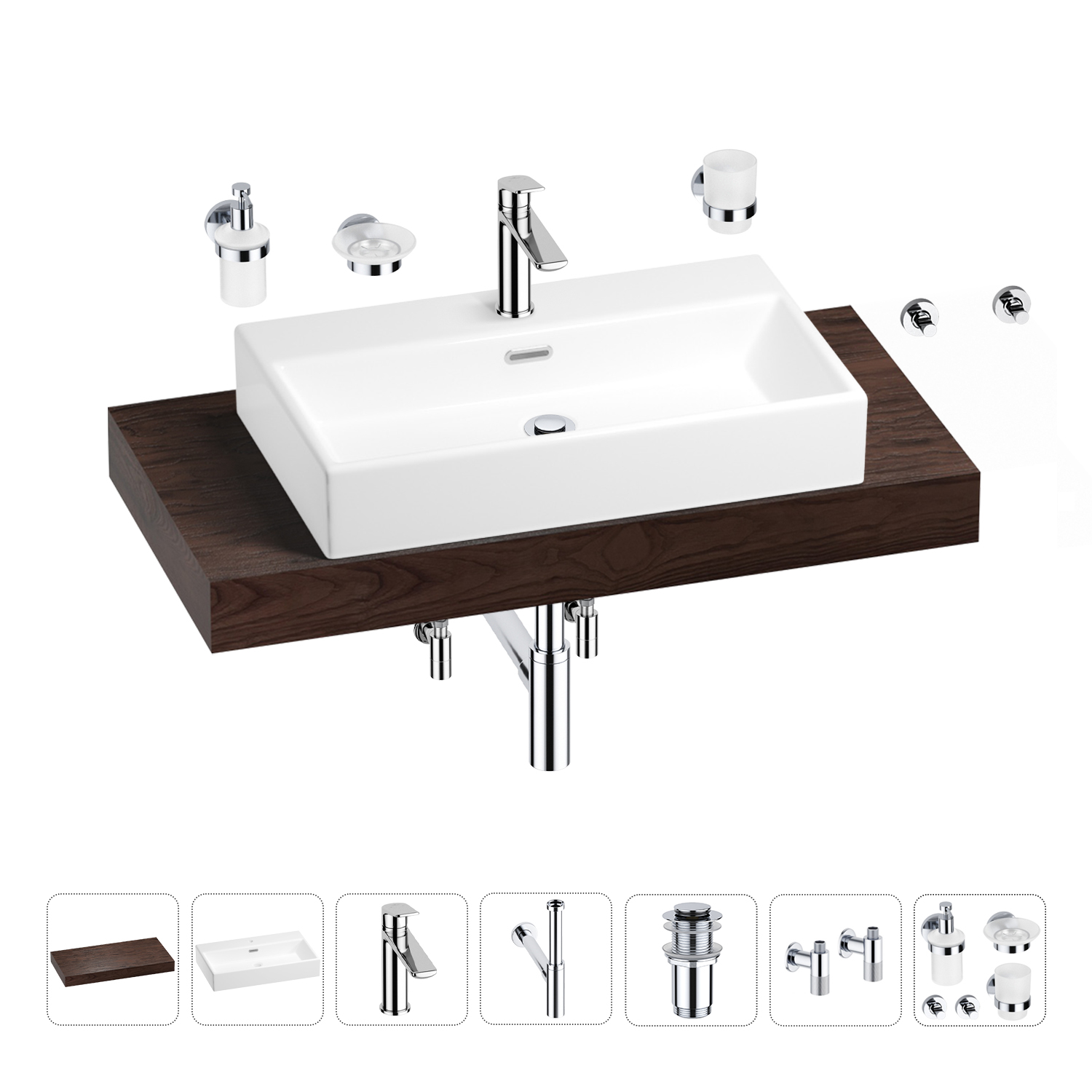 Раковина 70 см со столешницей 100 см Wellsee Graceful Pro 201012661 в наборе 10 в 1, Хром, 201012661
Раковина 70 см со столешницей 100 см Wellsee Graceful Pro 201012661 в наборе 10 в 1, Хром, 201012661