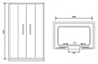Душевая дверь в нишу RGW Passage PA-11 160x195 профиль хром, стекло матовое - превью 2
