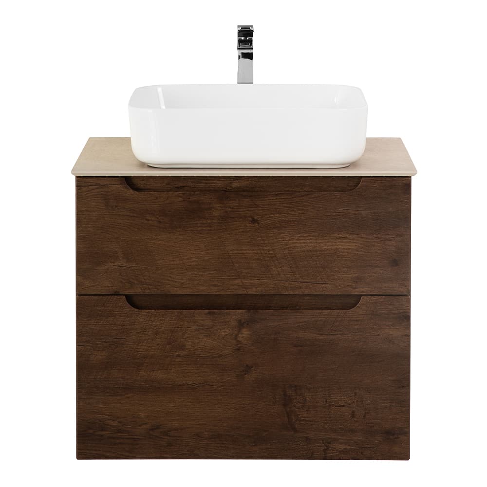 Мебель для ванной BelBagno Etna H-60 60 подвесная, со столешницей, 2 ящика, Rovere Moro