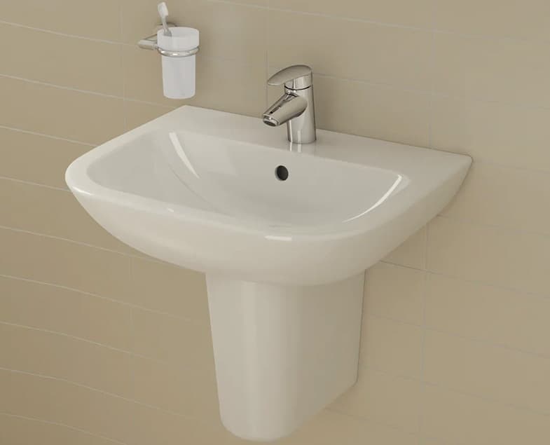 Раковина VitrA S20 5503B003-0001 60 см с полупьедесталом