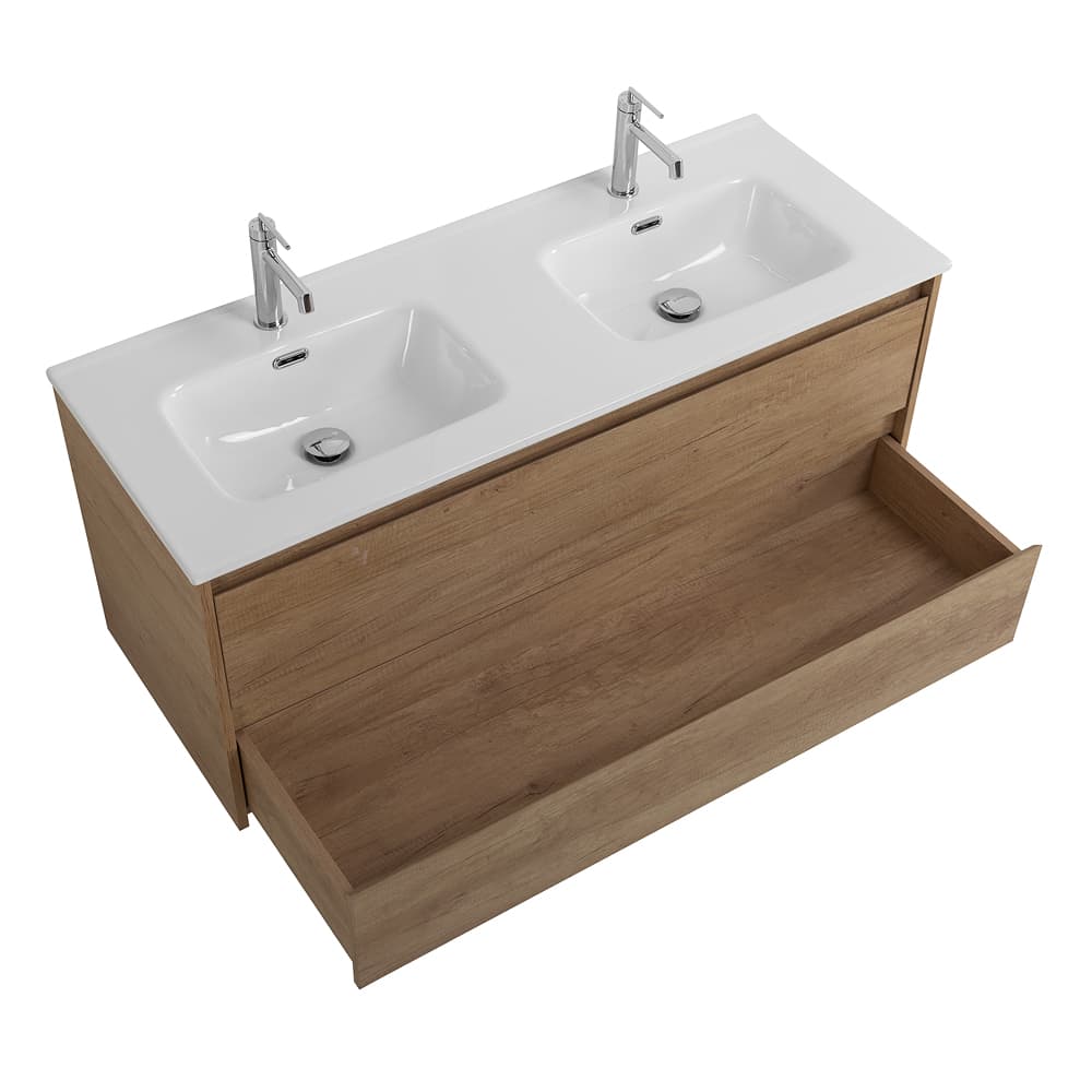 Тумба с раковиной Belbagno Kraft 120 подвесная, Rovere Nebrasca Nature