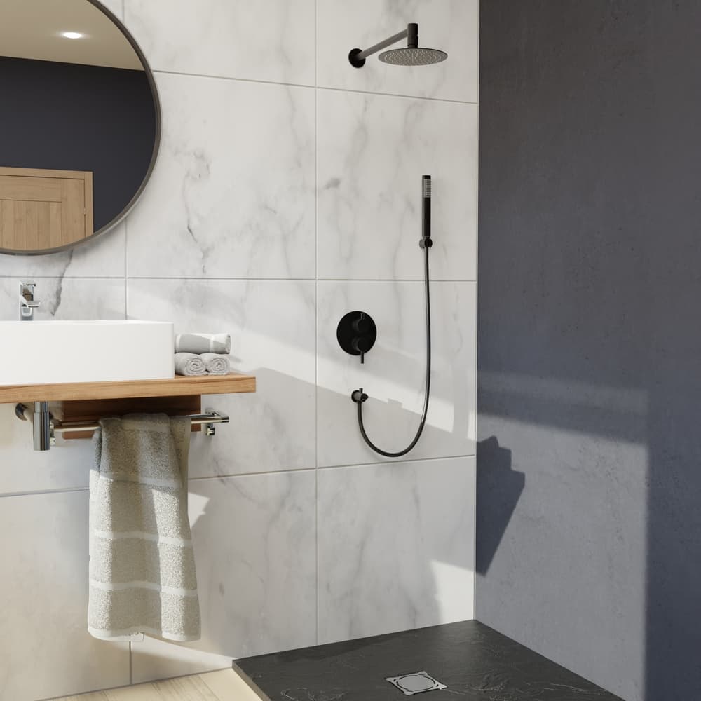 Душевая система RGW Shower Panels SP-52B встраиваемая, черная