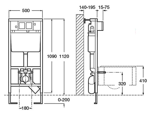 Комплект инсталляция Roca DUPLO WC 89009000K + унитаз Roca Mateo 7346200000 + кнопка смыва Roca PL1