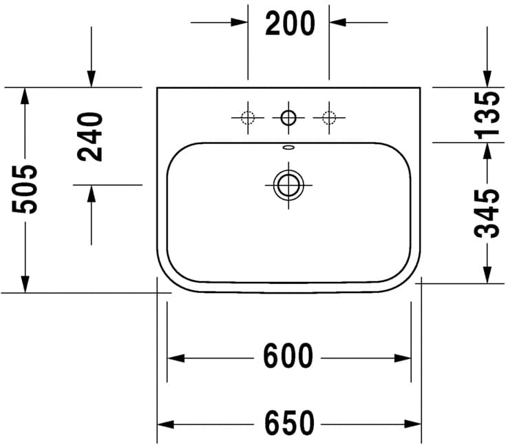 Раковина Duravit Happy D.2 23186500001 65 см с покрытием WonderGliss