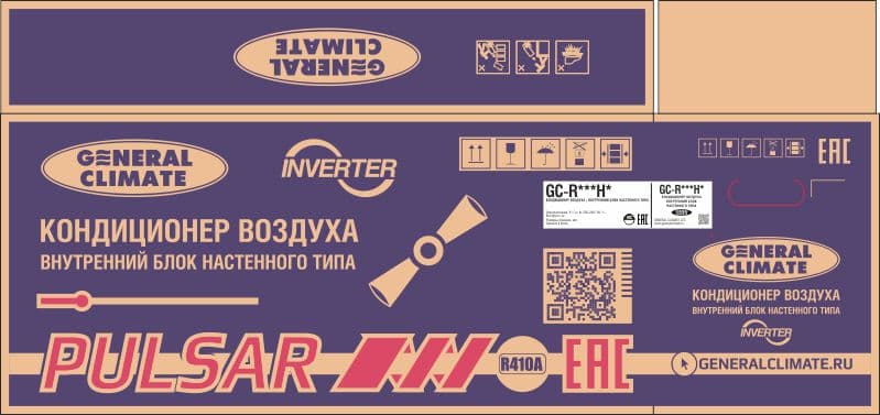 Кондиционер General Climate Pulsar Inverter GC-RE12HR/GU-RE12H