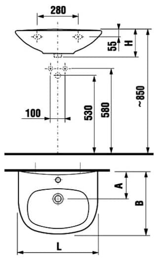 Раковина Jika Zeta 50 1039.0