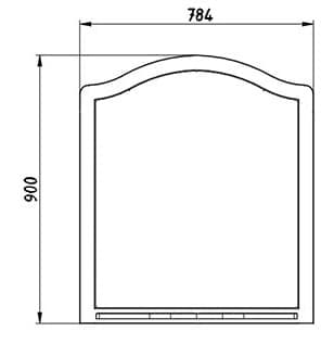 Зеркало ASB-Woodline Верано 80 бежевый