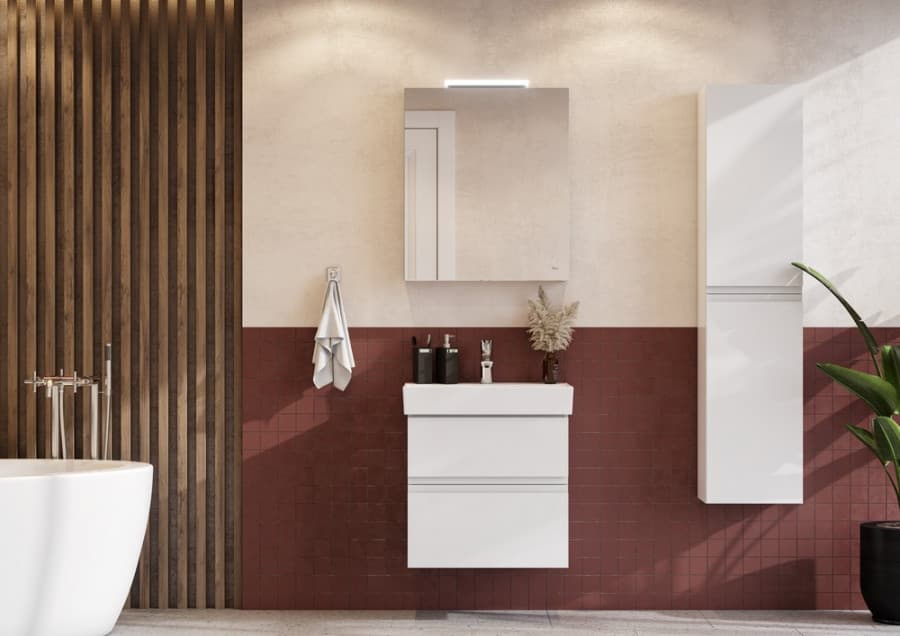 Зеркало-шкаф Roca Oleta 60х70 L с подсветкой, белый матовый