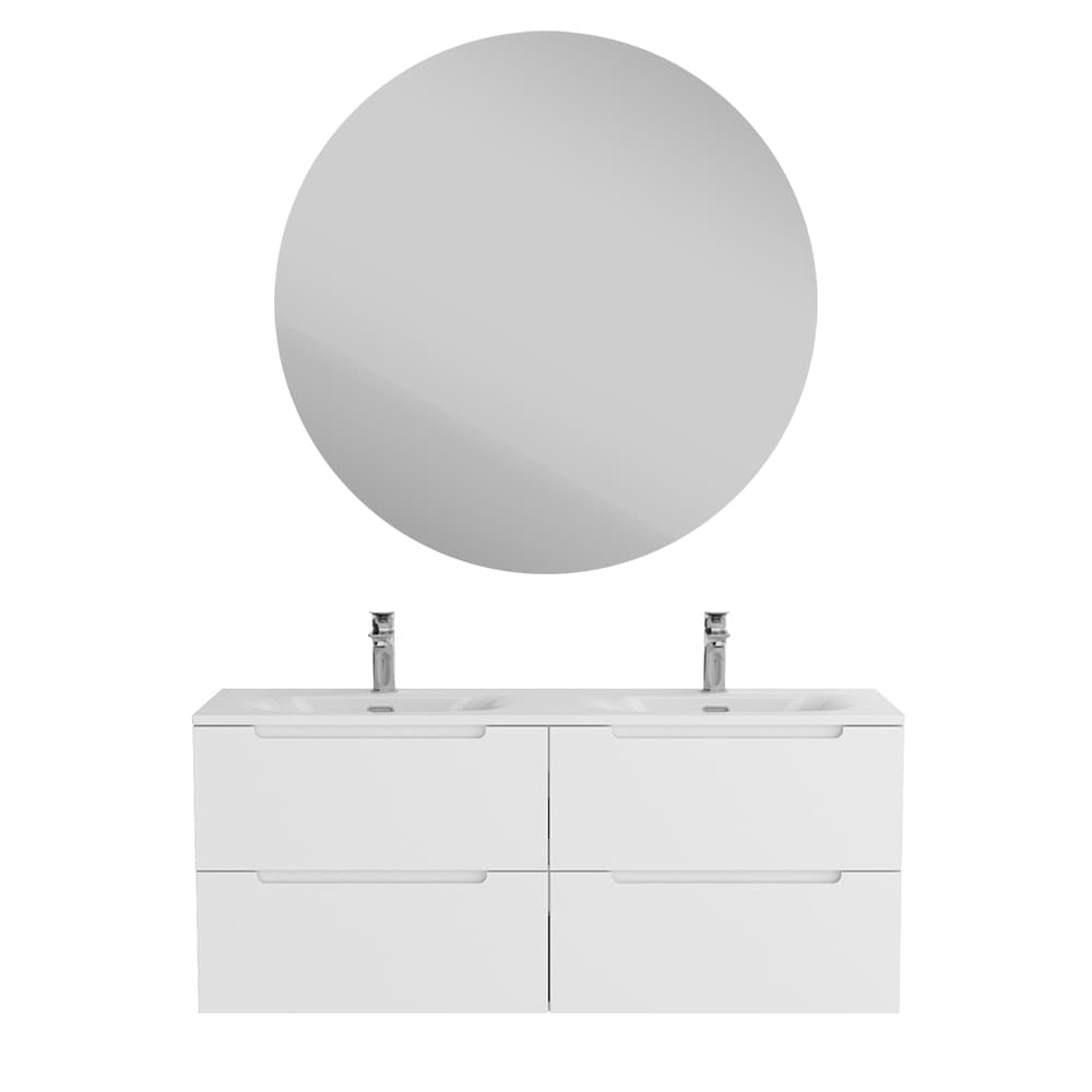 Мебель для ванной Belbagno Etna 120 подвесная, 4 ящика, Bianco Lucido (раковина BelBagno BB-8099-120-2)