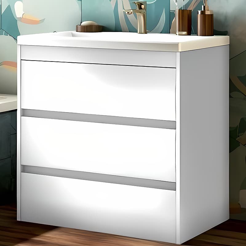 Мебель для ванной Art&Max Family 75 напольная, 3 ящика, Bianco Lucido