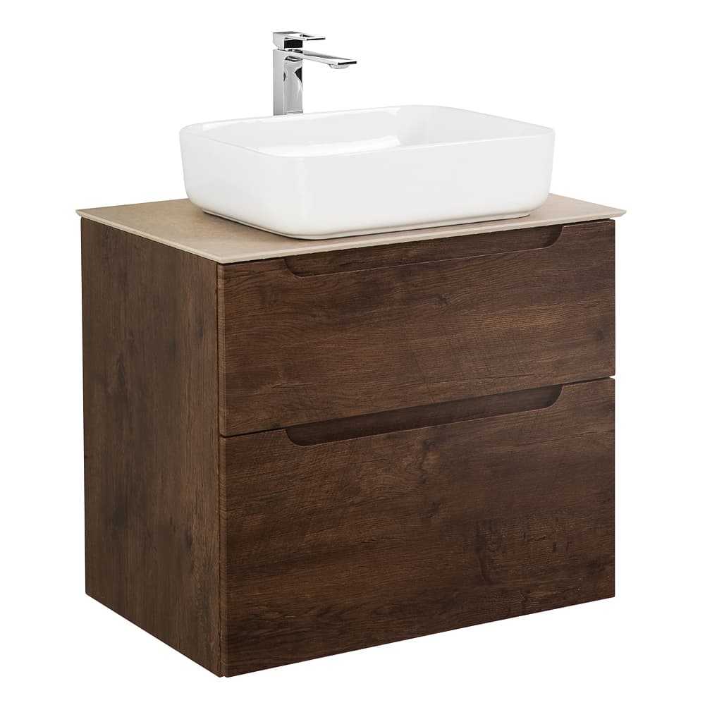 Мебель для ванной BelBagno Etna H-60 60 подвесная, со столешницей, 2 ящика, Rovere Moro