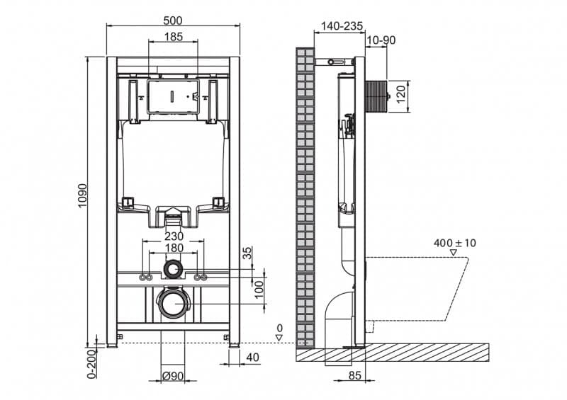 Комплект 3 в 1 BelBagno Унитаз TRE BB8001CHR/SC+Система инсталляции BB002-80+Кнопка BB014-SR-BIANCO