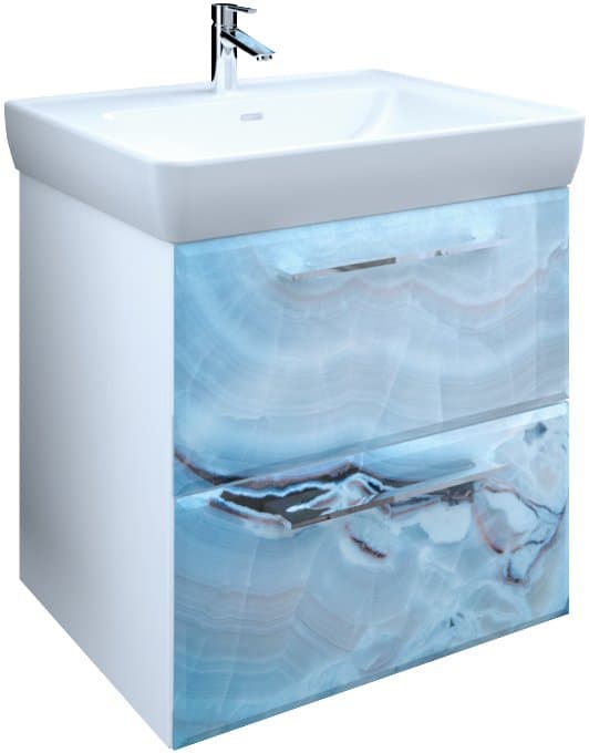 Мебель для ванной Marka One Visbaden 70П blue marble