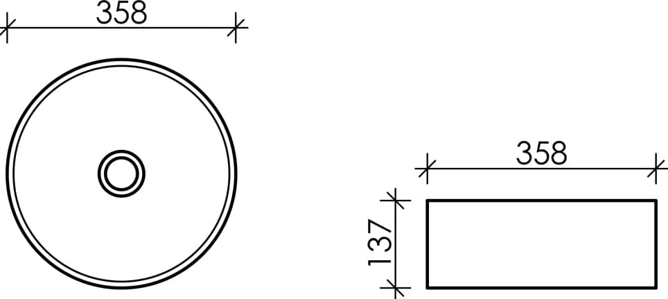 Раковина Ceramicanova Element CN6032MB 36 см, черная матовая