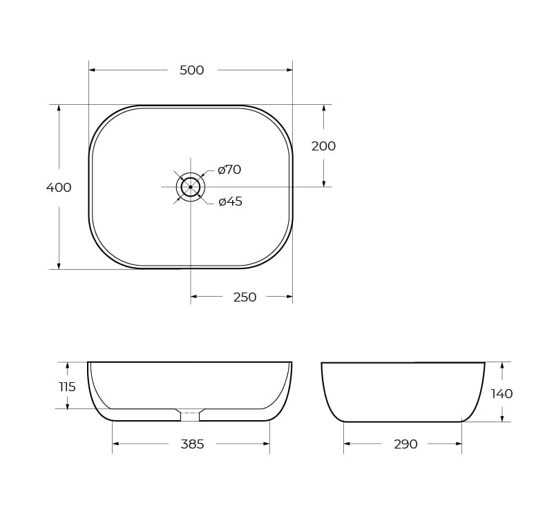 Раковина BelBagno BB1302-H316 накладная 50х40 см, бежевая матовая