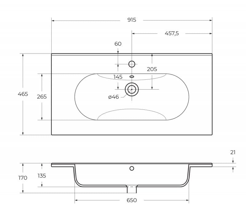 Мебельная раковина BelBagno Love LOV-900-LVB