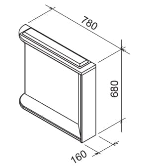 Зеркало Ravak Rosa М 780 белое R