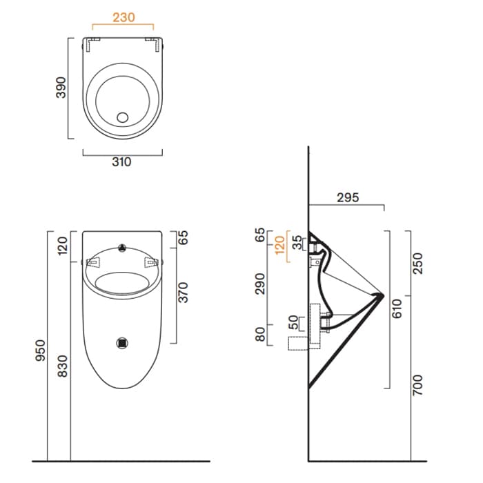 Писсуар Catalano Comfort 0932610001 подвесной, белый