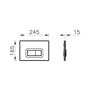 Комплект VitrA Normus 9773B003-7202 кнопка глянцевый хром