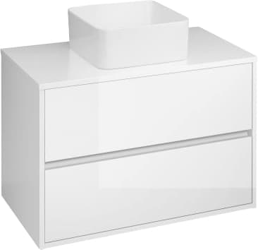 Мебельная раковина Cersanit Crea 35 Square накладная, квадратная