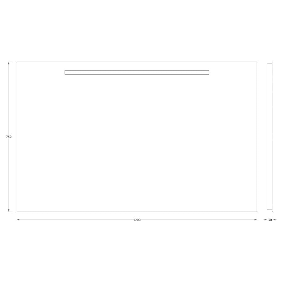 Зеркало Evoform Ledline BY 2108 с LED-светильником 120x75 см