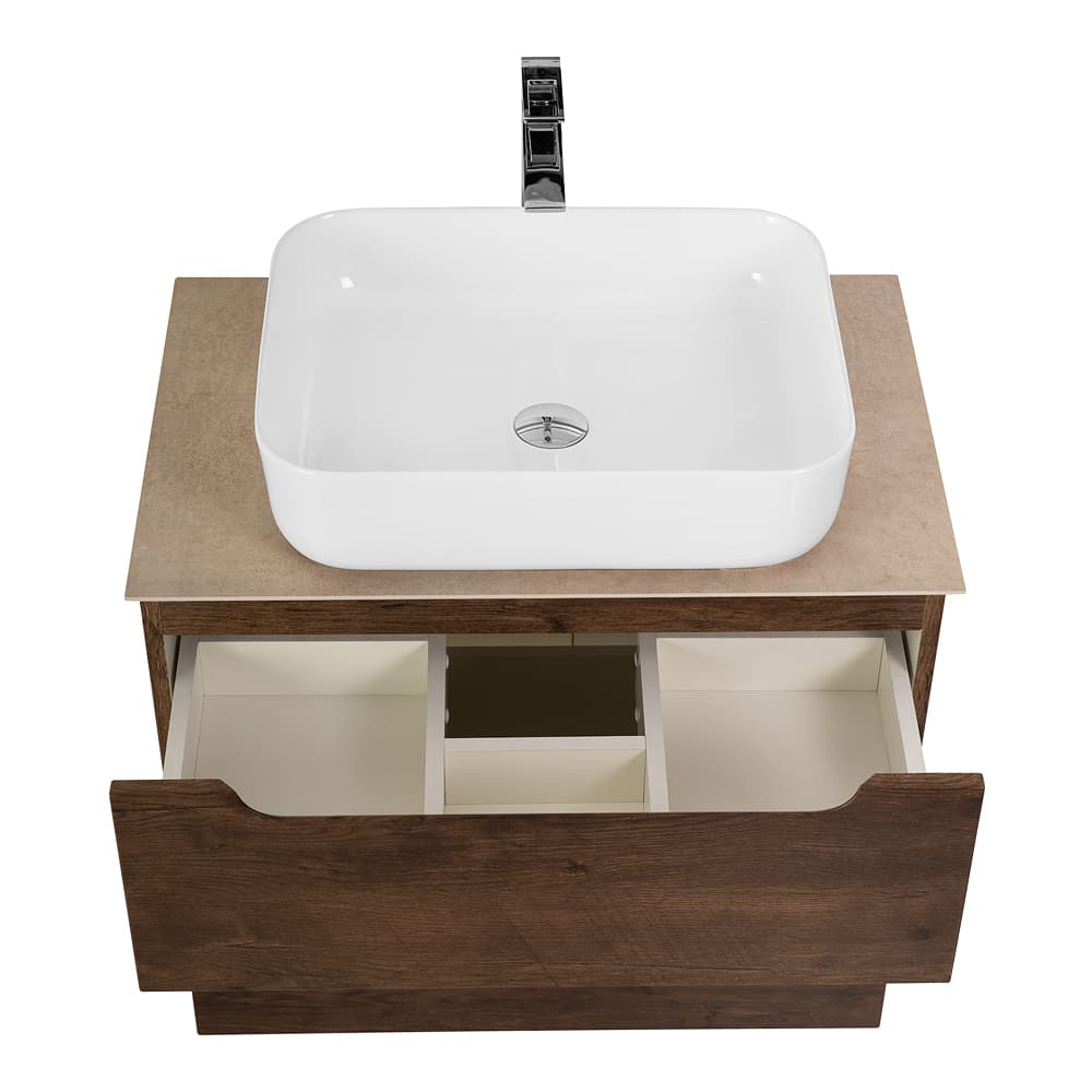 Тумба со столешницей BelBagno Etna H-60 60 подвесная, 2 ящика, Rovere Moro