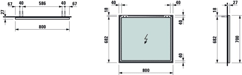 Зеркало Laufen Frame 25 4.4740.4.900.144.1 80х70