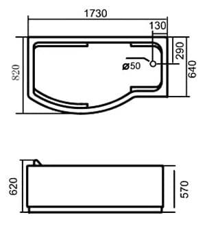 Акриловая ванна Gemy G9010 B R