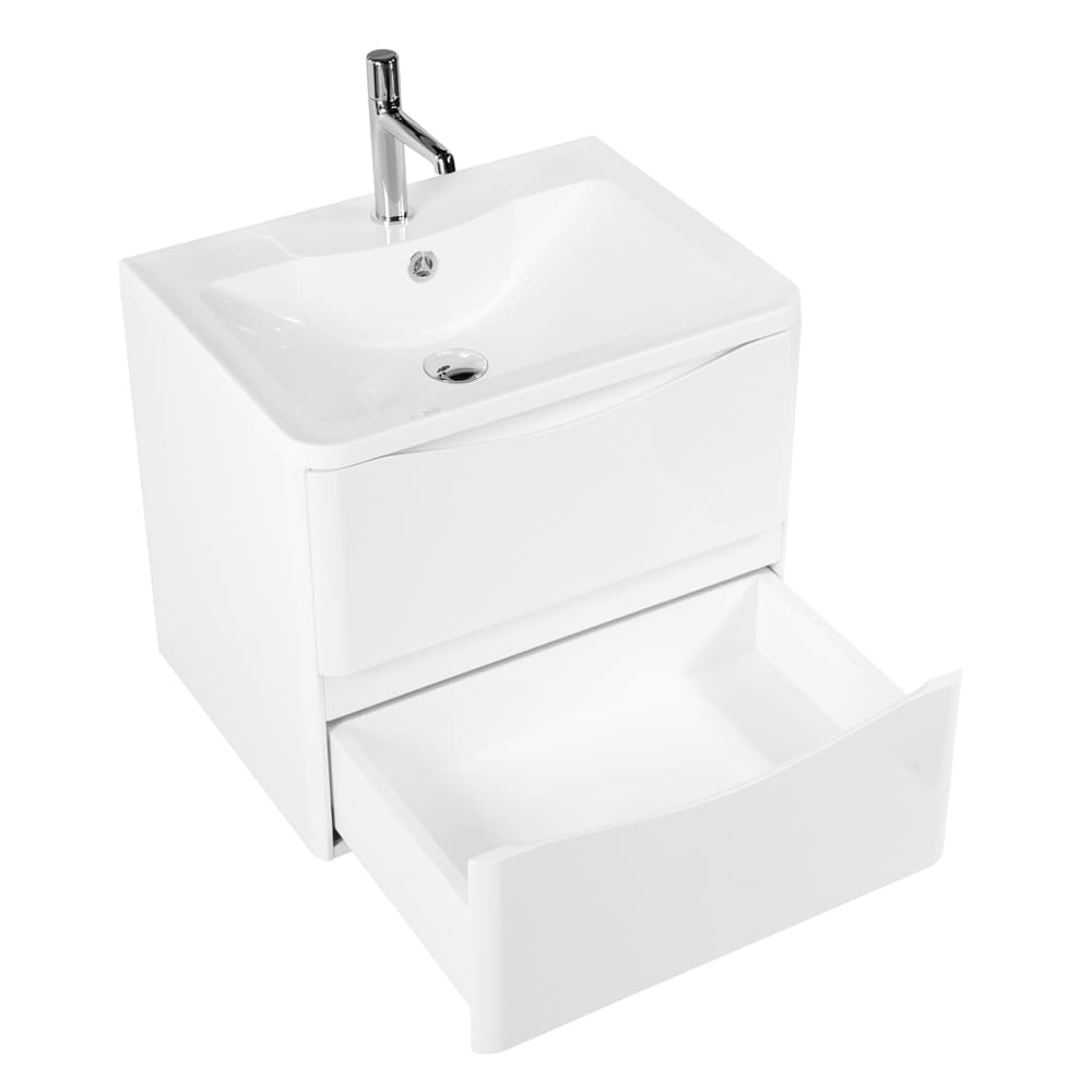 Мебель для ванной BelBagno Acqua 70 подвесная, 2 ящика, Bianco Lucido