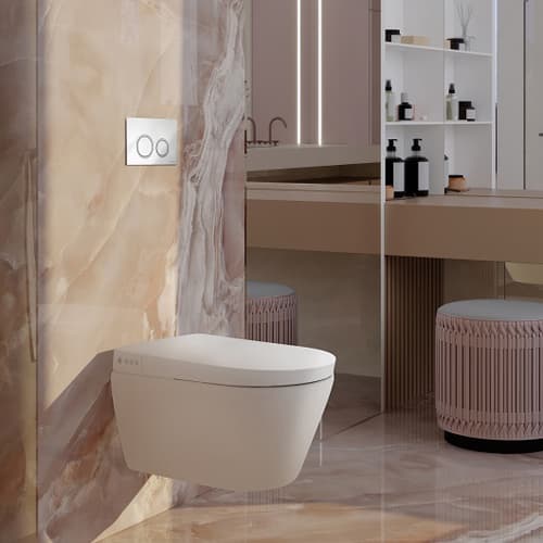 Комплект инсталляция TECE TECEspring S955799 + унитаз-биде + панель смыва хром