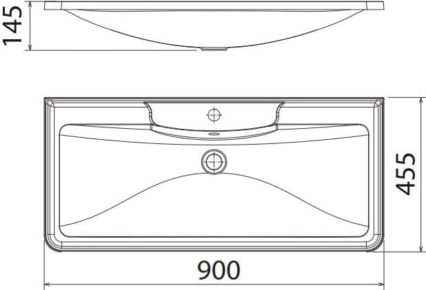 Мебельная раковина BelBagno BB900/455-LV-MR-ALR