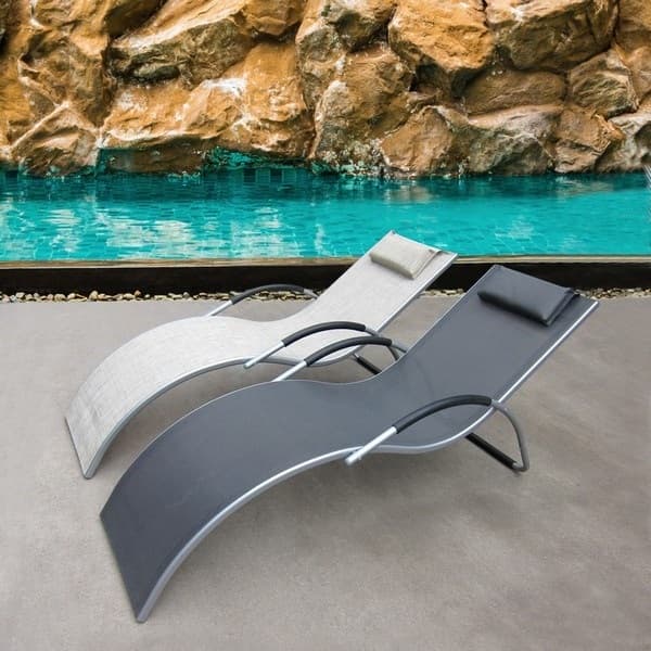 Шезлонг Afina Garden Грация MC-3039GA Silver/Black