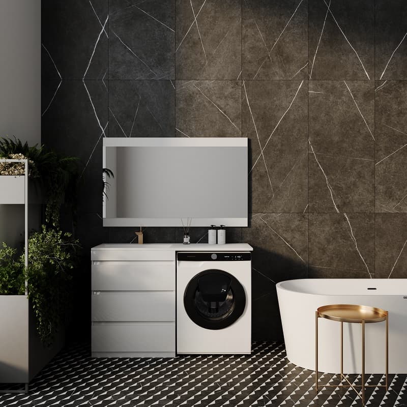 Тумба для комплекта Style Line El Fante Даллас 130 напольная, Люкс белая, Plus