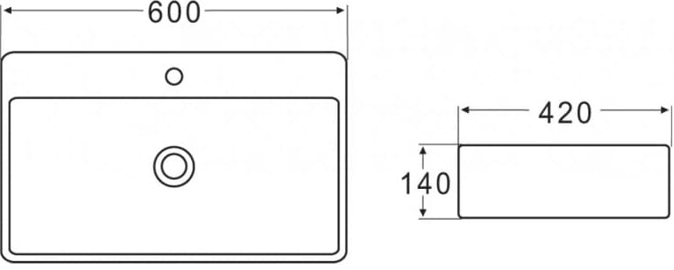 Раковина BelBagno BB1338 накладная