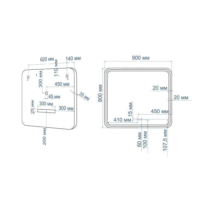 Мебель для ванной Art&Max AM-Bianchi-1000-2C-SO-GM серый матовый, подвесная