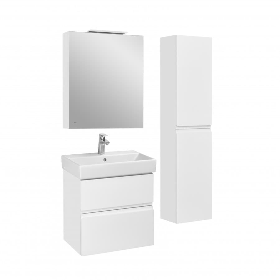 Зеркало-шкаф Roca Oleta 60х70 L с подсветкой, белый матовый
