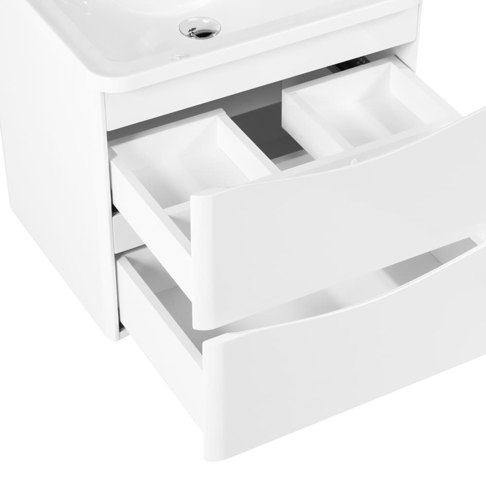 Мебель для ванной BelBagno Acqua 70 подвесная, 2 ящика, Bianco Lucido