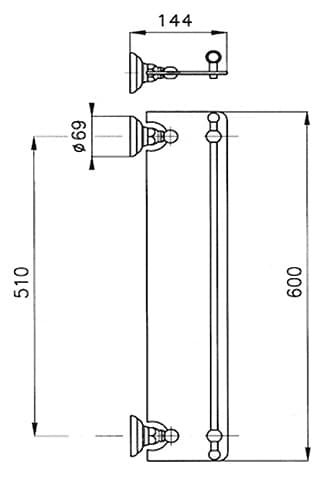 Полка Nicolazzi Classica 1480CR