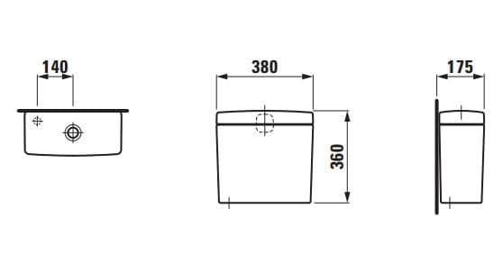Бачок для унитаза Laufen Pro 8.2695.3.000.291.1