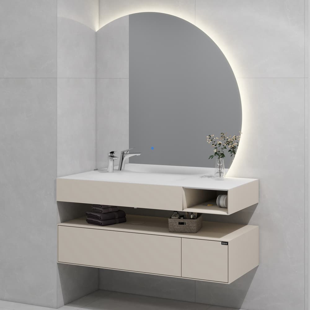 Зеркало Black&White Universe U955.MR1000L 110х110 с LED подсветкой