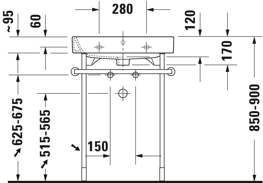 Раковина Duravit Happy D.2 23186000001 60 см с покрытием WonderGliss