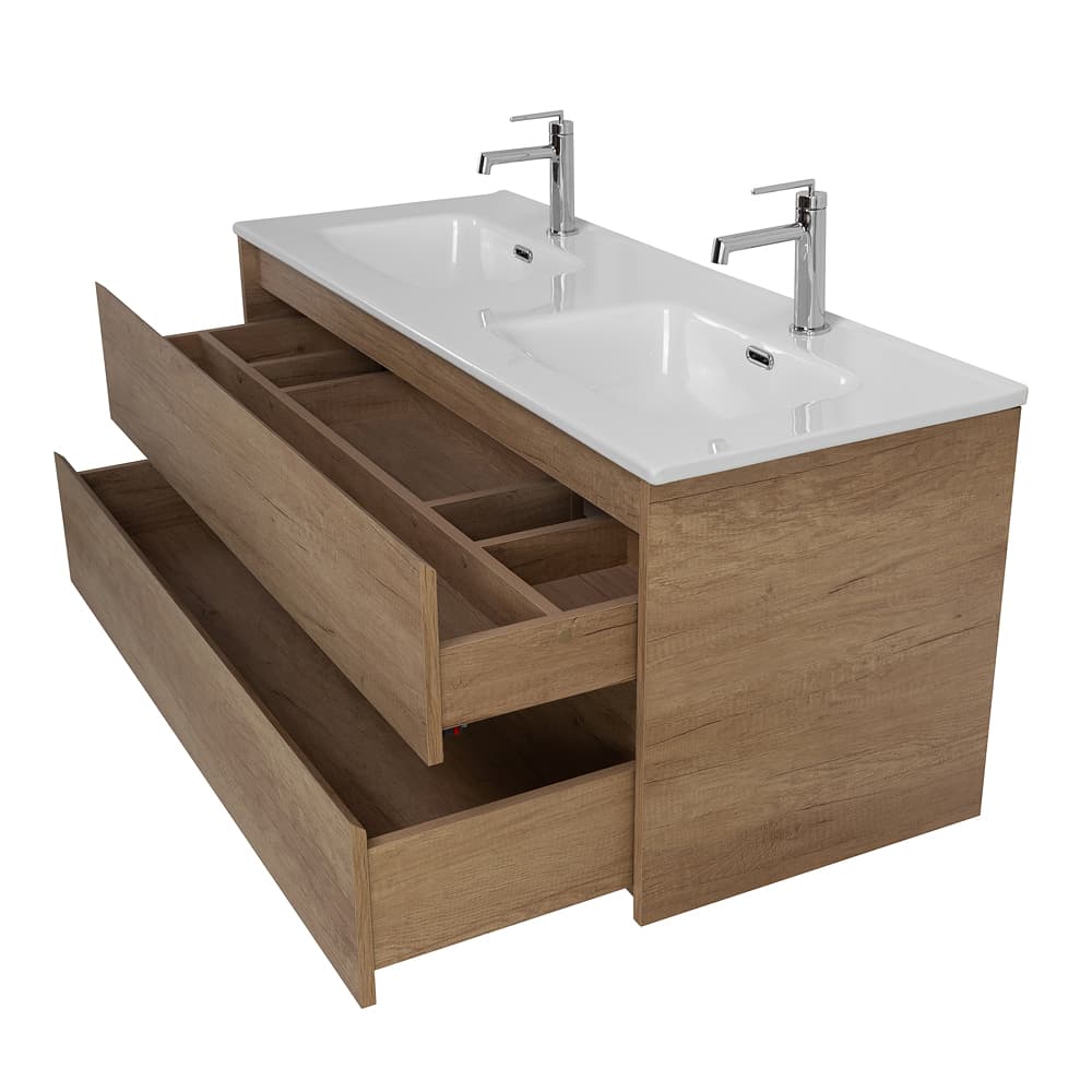 Тумба с раковиной Belbagno Kraft 120 подвесная, Rovere Nebrasca Nature