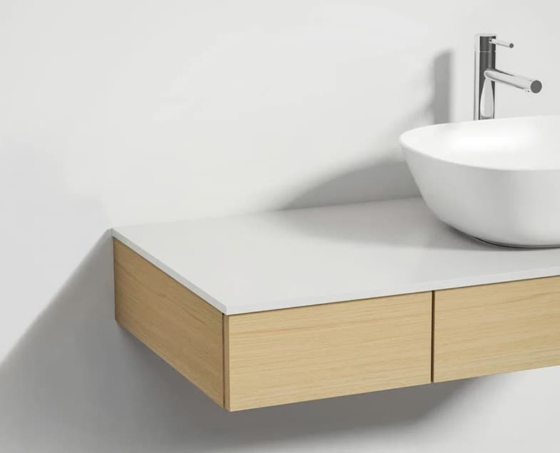 Тумба со столешницей VitrA Origin 120 R подвесная, дуб