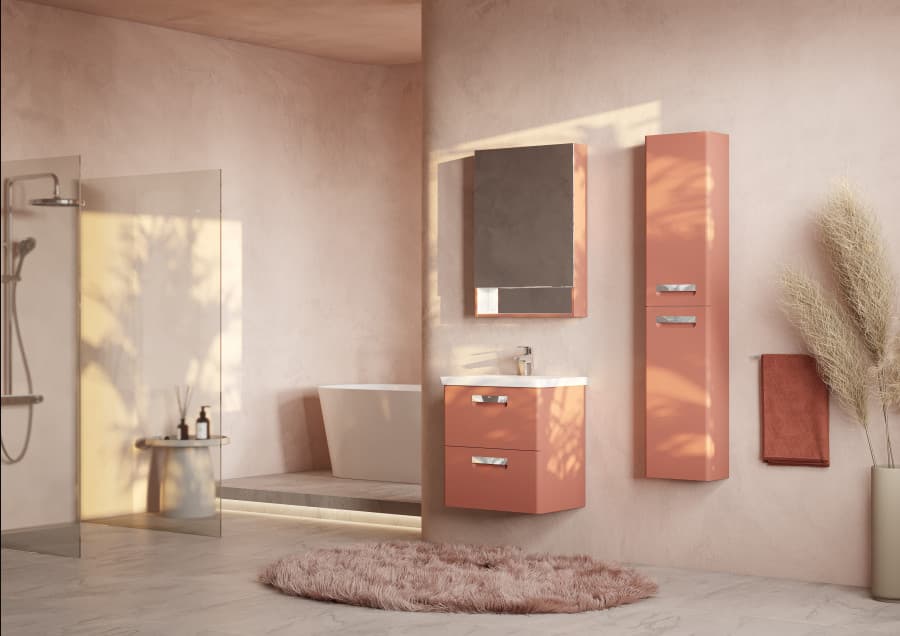 Зеркало-шкаф Roca The Gap Original 60х85 с подсветкой, терракот