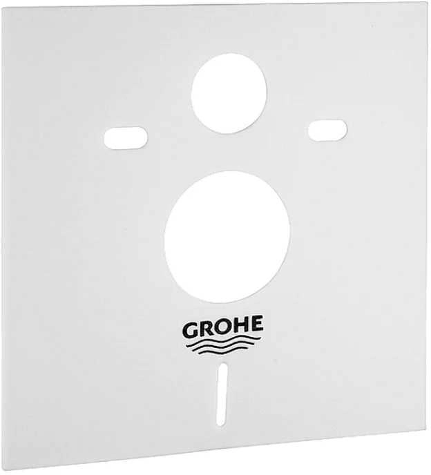 Инсталляция для унитазов Grohe Rapid SL 1000046 5 в 1 cо звукоизоляционным комплектом и редуктором потока воды, кнопка смыва черная матовая