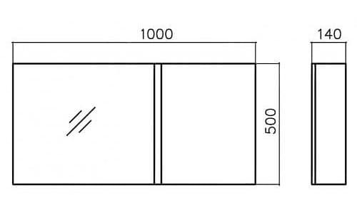 Зеркало-шкаф BelBagno Luce 100 tortora lucido