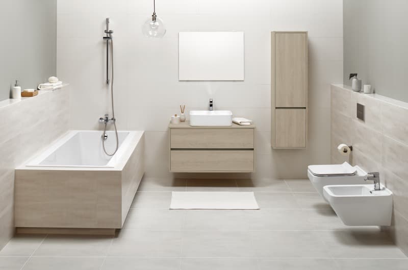 Мебельная раковина Cersanit Crea 35 Square накладная, квадратная